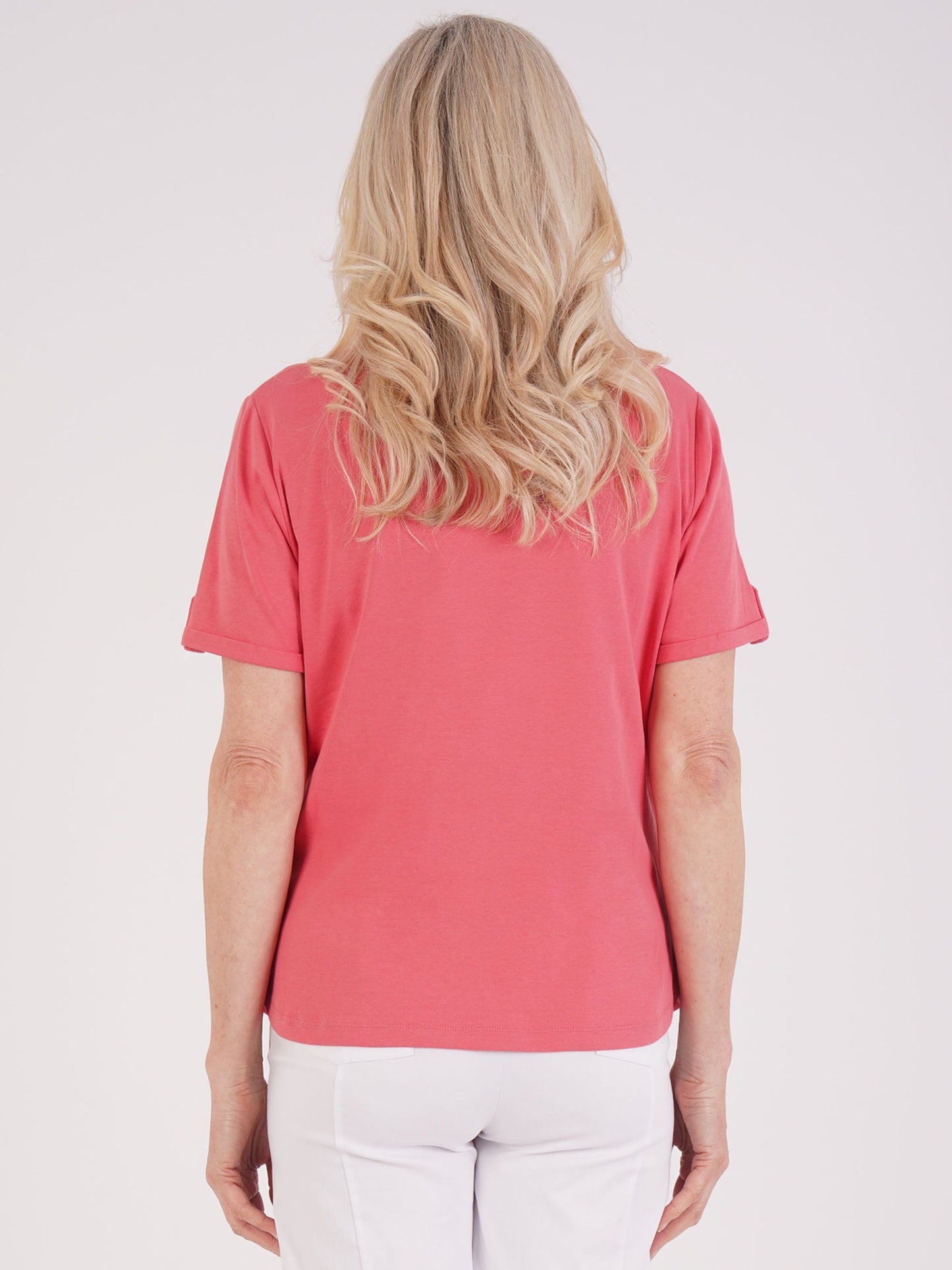 TIGI Notch Neck Top - Pomegranate