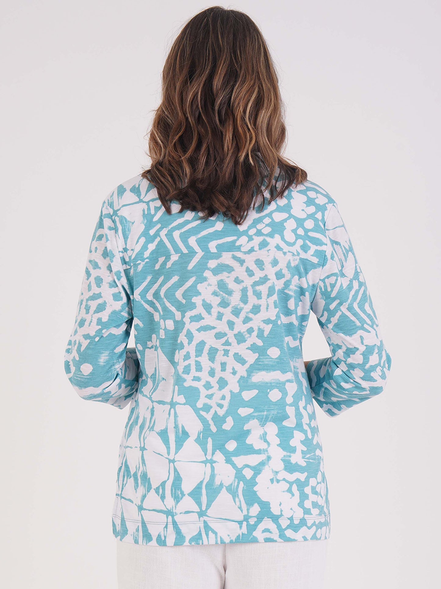 TIGI Aztec Print Top - Light Turquoise