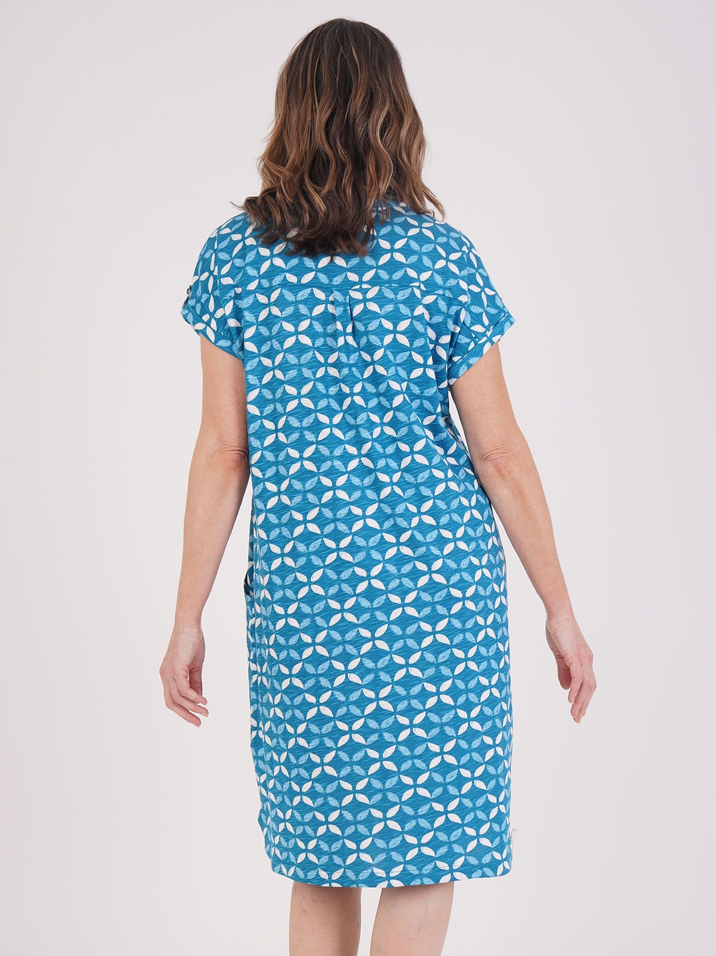 TIGI Mosaic Print Dress - Wedgewood Blue