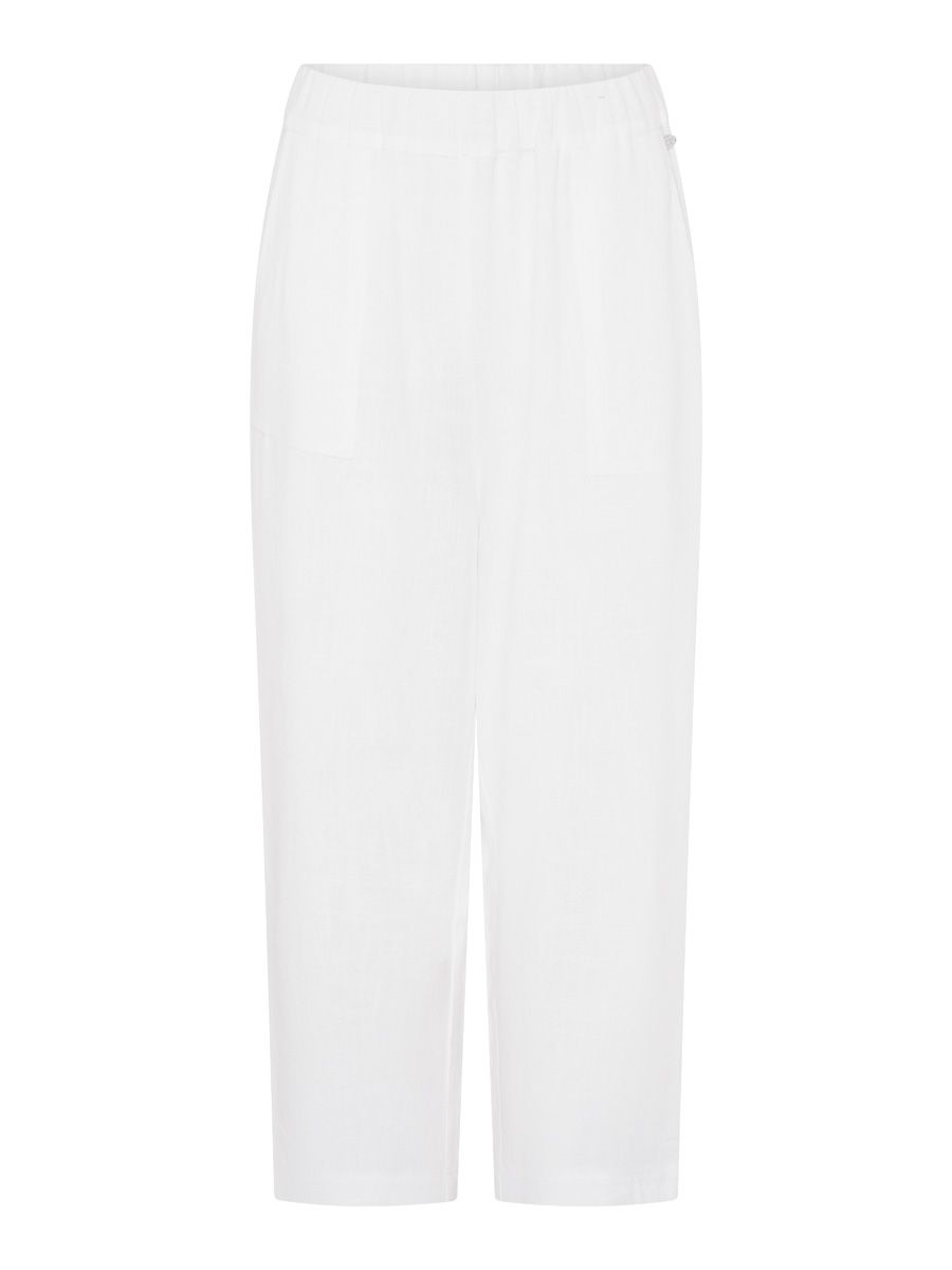 TIGI Relaxed Patch Pocket Wide Leg Trousers - White