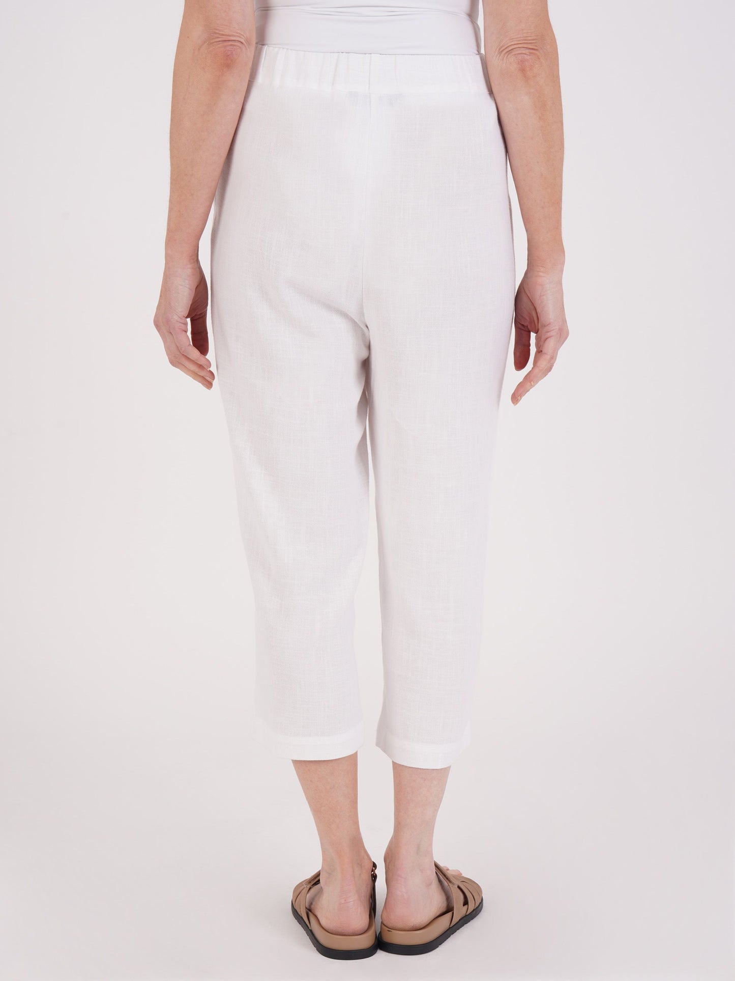 TIGI Relaxed Patch Pocket Wide Leg Trousers - White