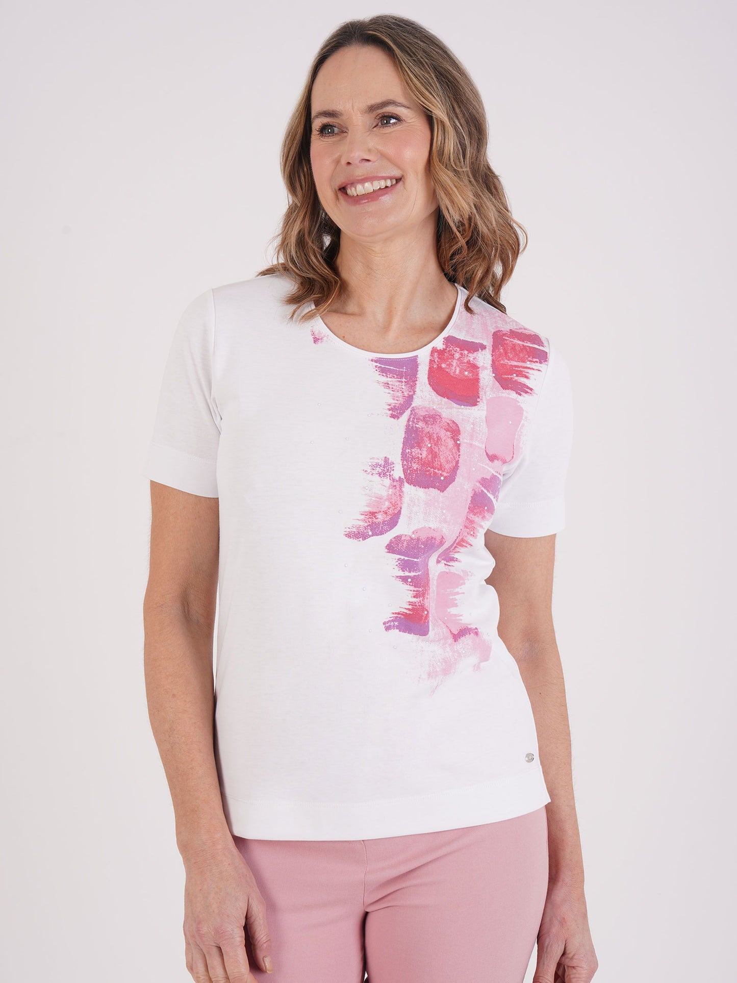 TIGI Animal Print Top - White