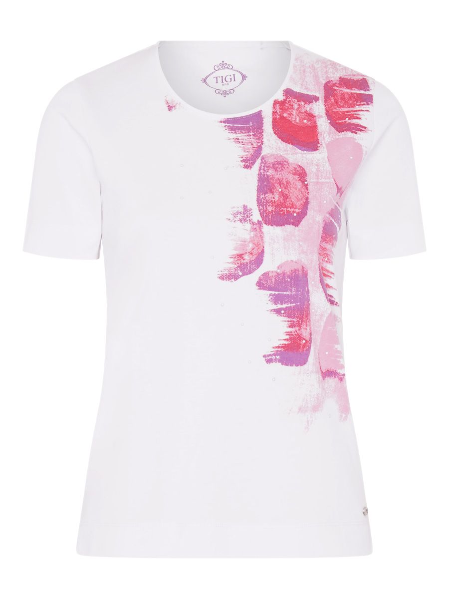 TIGI Animal Print Top - White