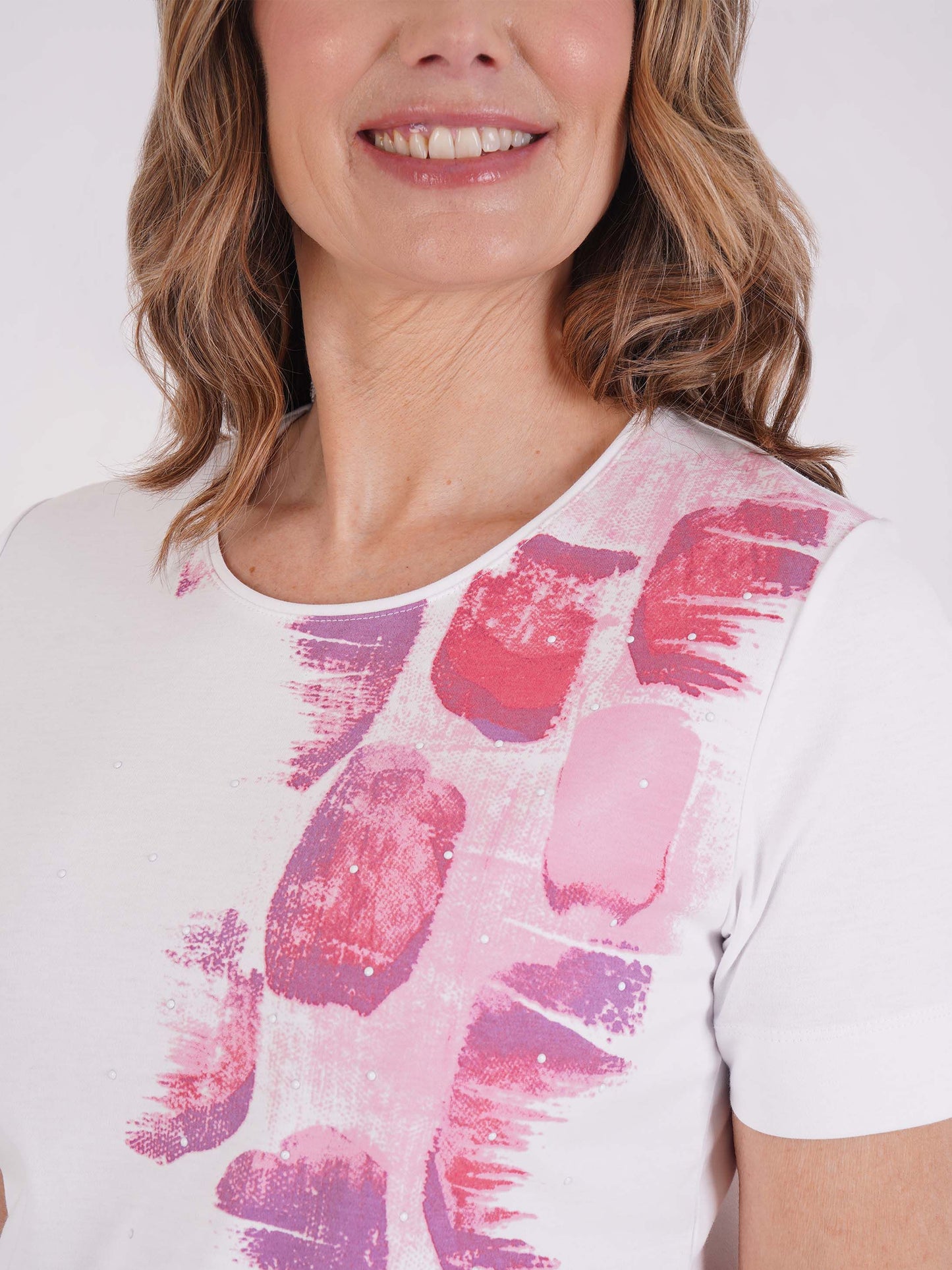 TIGI Animal Print Top - White