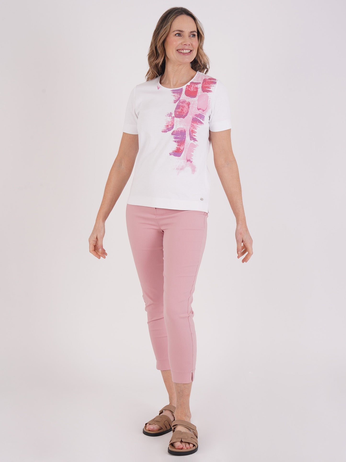 TIGI Animal Print Top - White