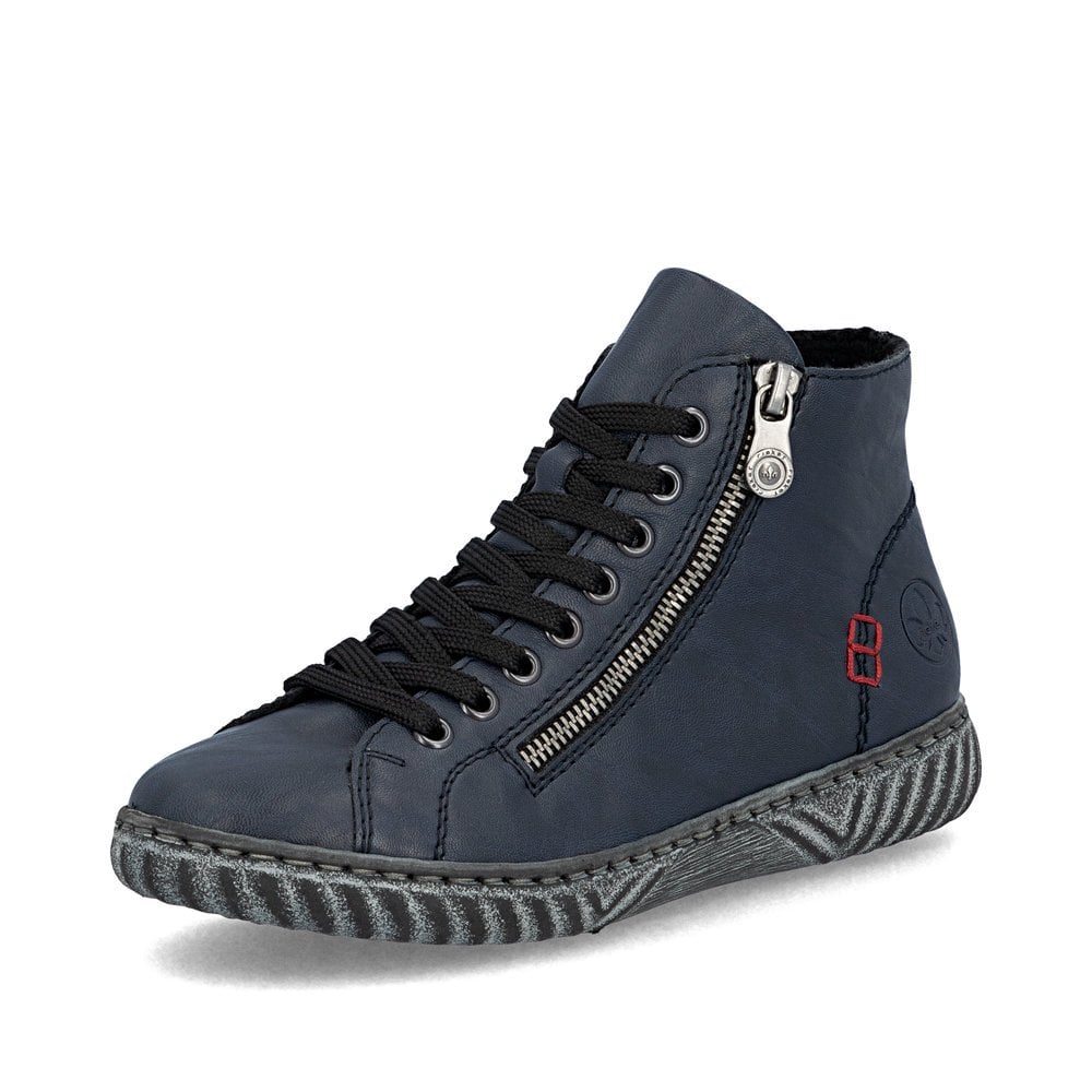 Rieker N0921 Boots with Zipper -  Navy