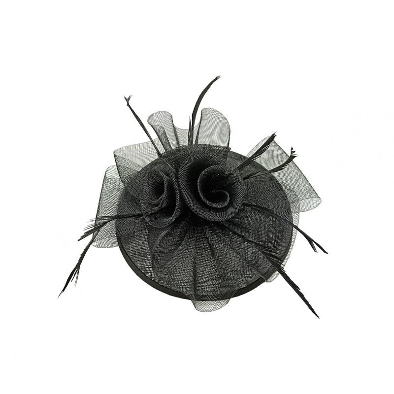 Sinamay & Feather Disc Fascinator