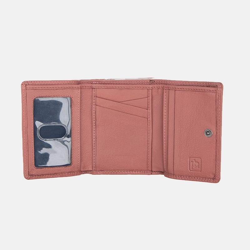 Prime Hide Leather Short Clip-Frame Purse - Navy