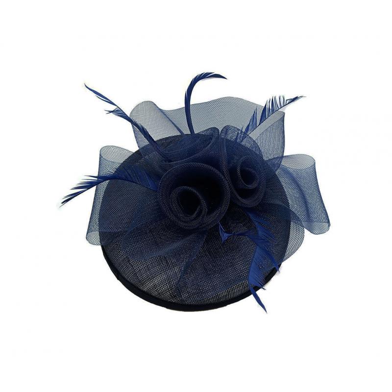 Sinamay & Feather Disc Fascinator